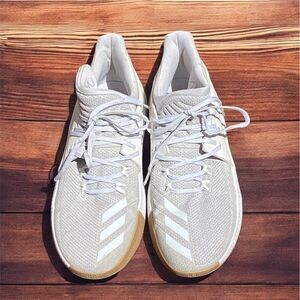Men's Adidas White Athletic Shoes D Lillard 3 60001 05/17 Sz 10 Basketball